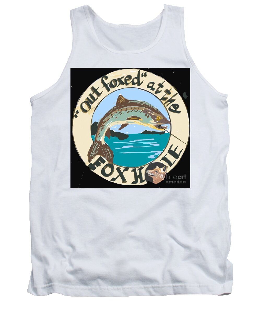  Tank Top featuring the painting Out Foxed by Francois Lamothe