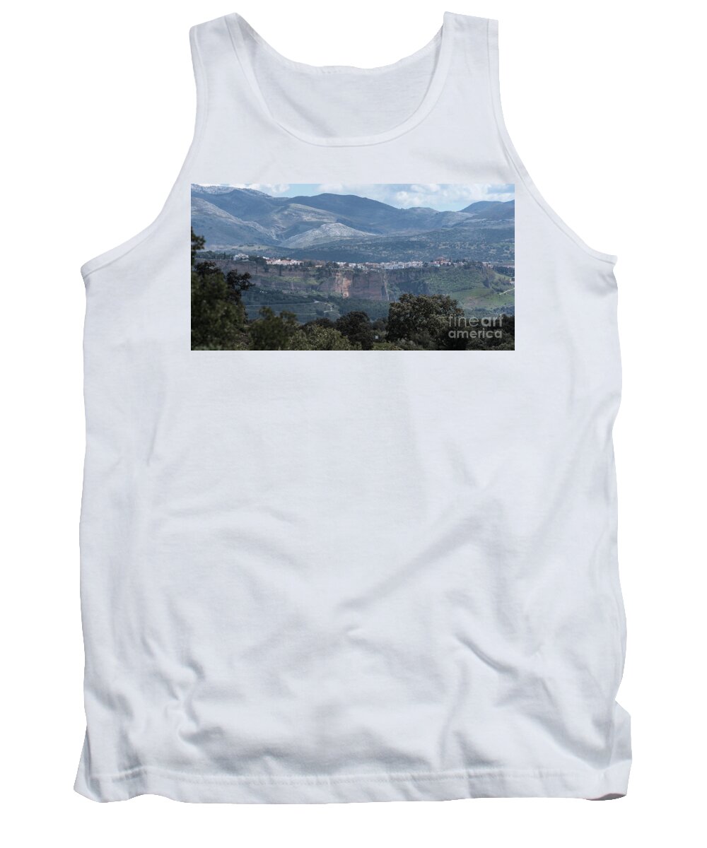 Sierra Tank Top featuring the photograph Overlooking Ronda, Andalucia Spain by Perry Rodriguez