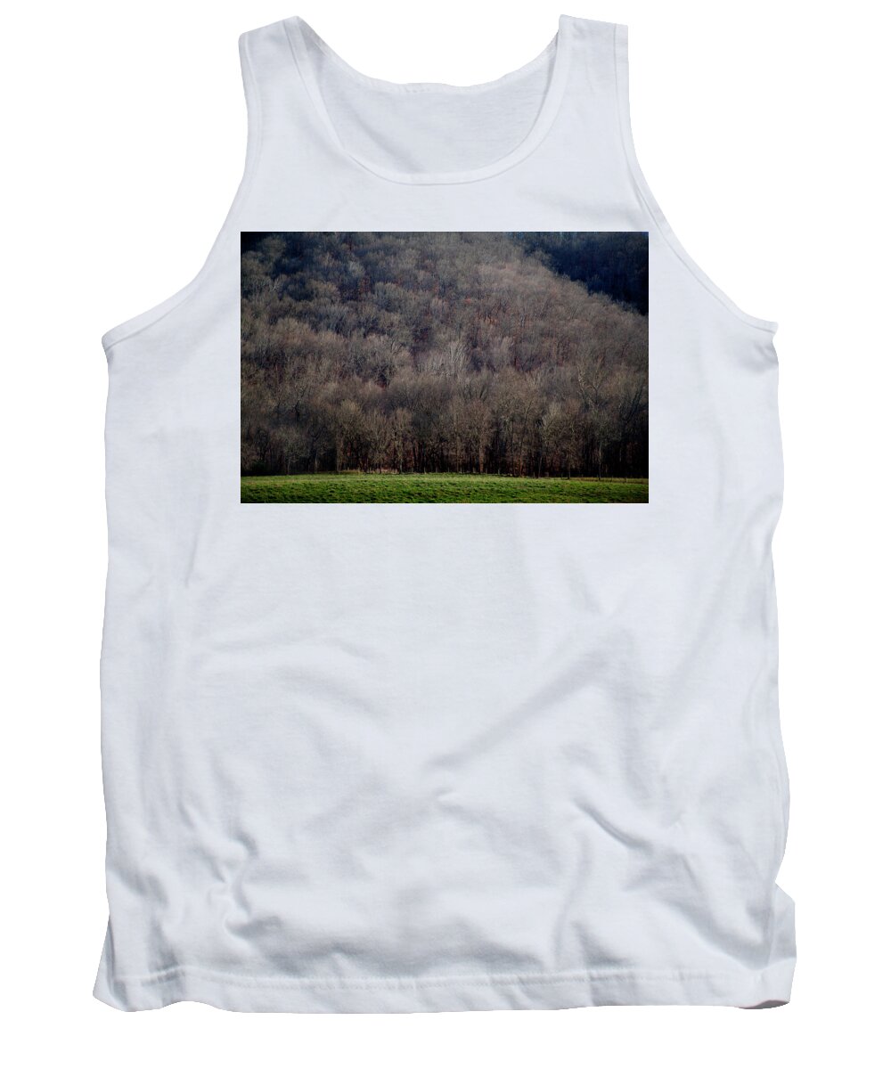 Tree Line Tank Top featuring the photograph Ozarks Trees by David Chasey