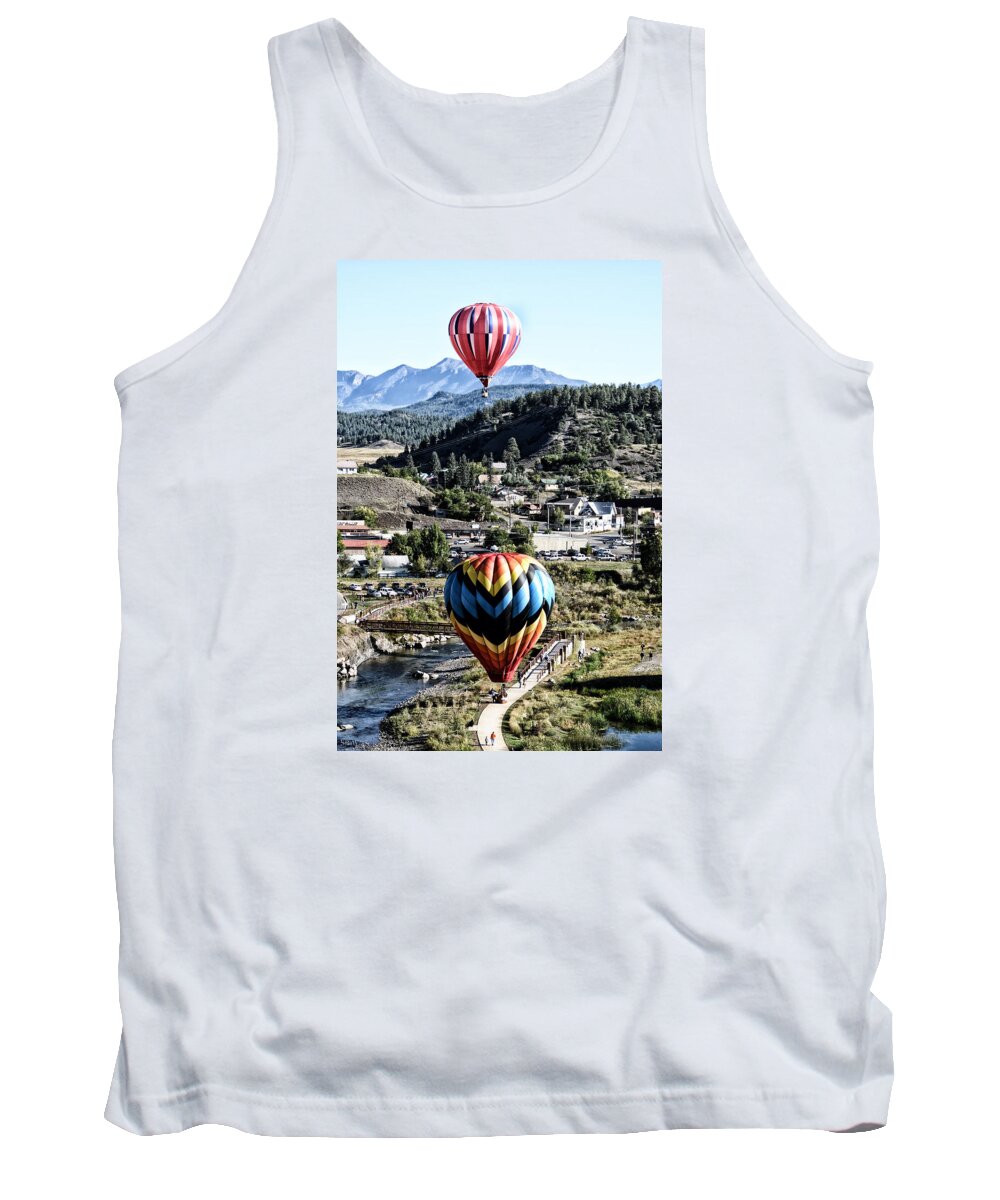 Hot Air Balloons Tank Top featuring the photograph Pagosa Springs Colorfest 2015 by Kevin Munro