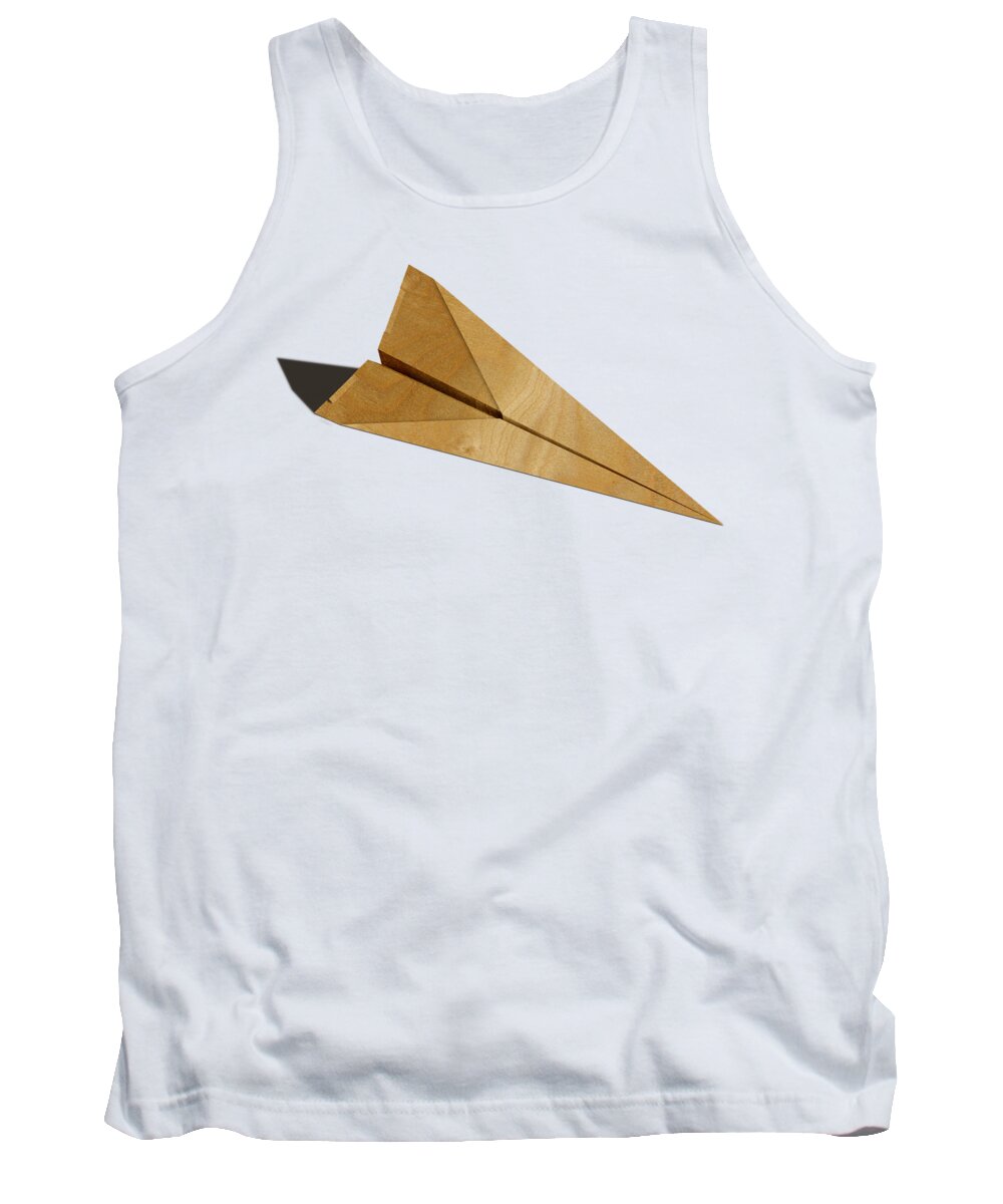 Aircraft Tank Top featuring the photograph Paper Airplanes of Wood 15 by YoPedro