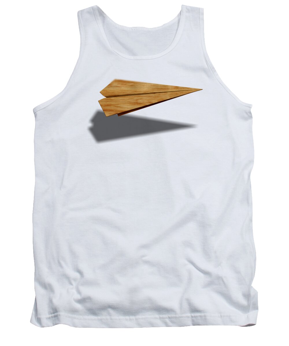Aircraft Tank Top featuring the photograph Paper Airplanes of Wood 9 by YoPedro