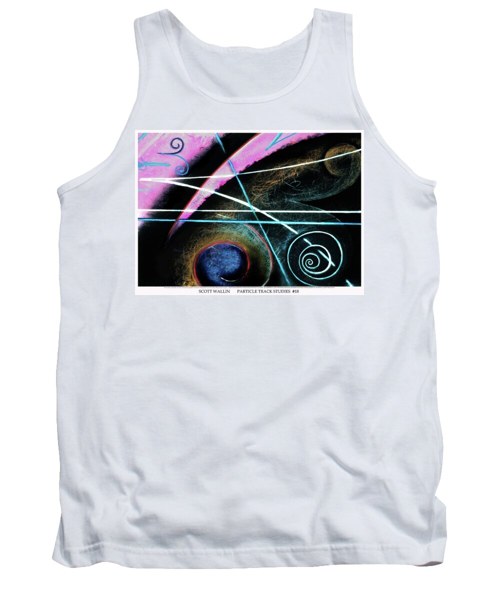 A Bright Tank Top featuring the painting Particle Track Study Eighteen by Scott Wallin