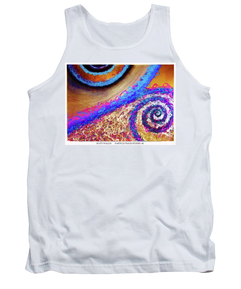 Bright Tank Top featuring the painting Particle Track Study Two by Scott Wallin