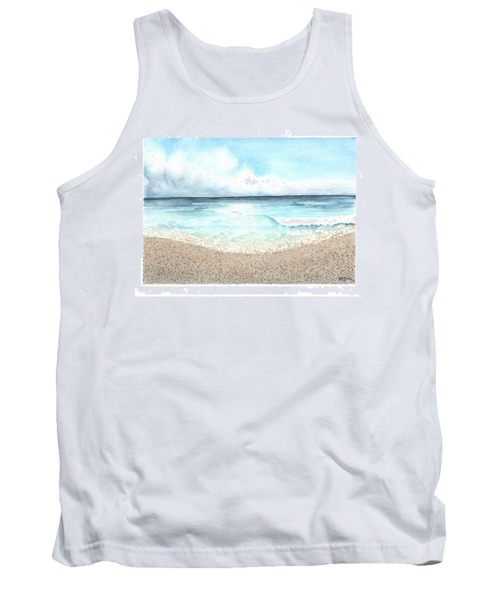 Gulf Coast Tank Top featuring the painting Peaceful, Easy Feeling by Hilda Wagner
