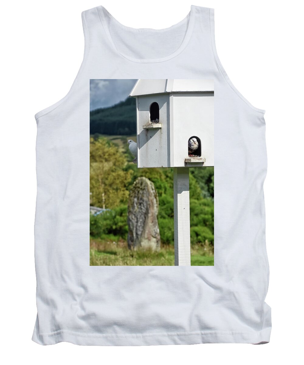 Dove Tank Top featuring the photograph Peek-a-doo by Kuni Photography