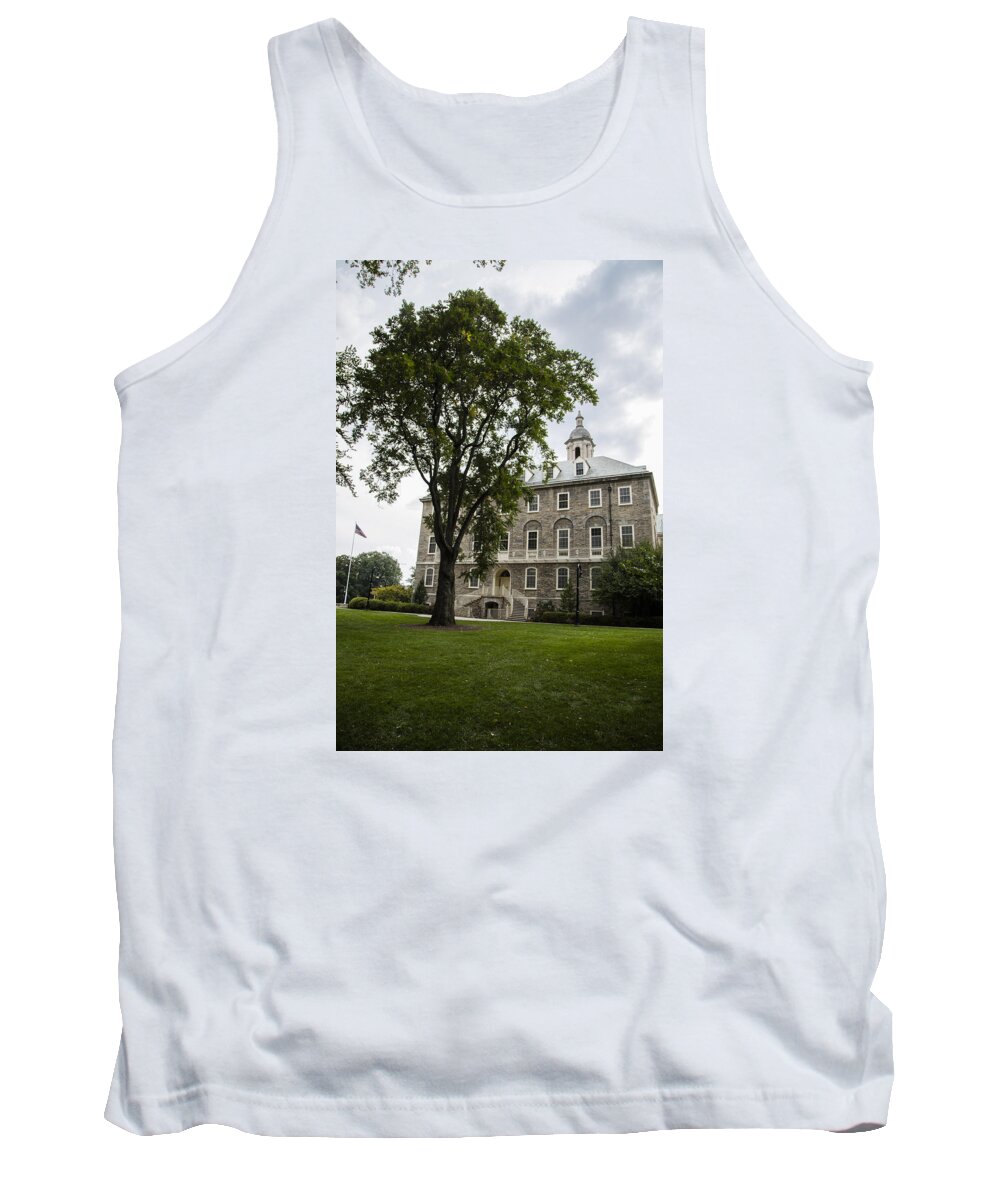 Penn State Tank Top featuring the photograph Penn State Old Main from side by John McGraw