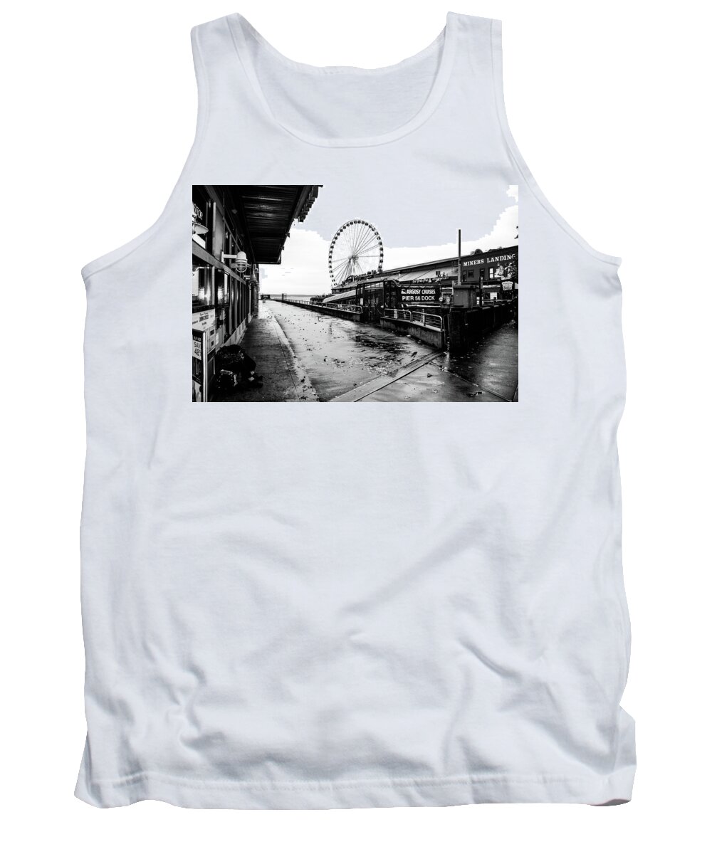 Seattle Tank Top featuring the photograph Pierspective by D Justin Johns