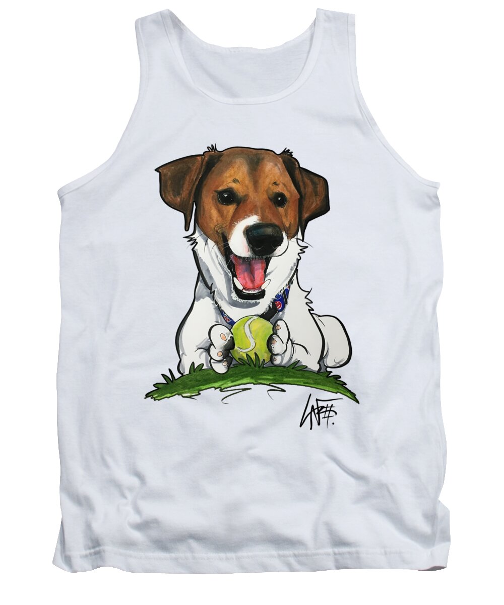 Pinard Tank Top featuring the drawing Pinard 3941 by Canine Caricatures By John LaFree