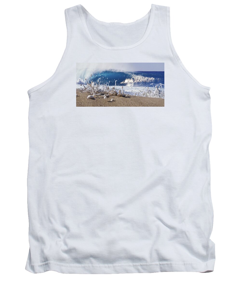 Water Tank Top featuring the photograph Pipe Foam by Sean Davey