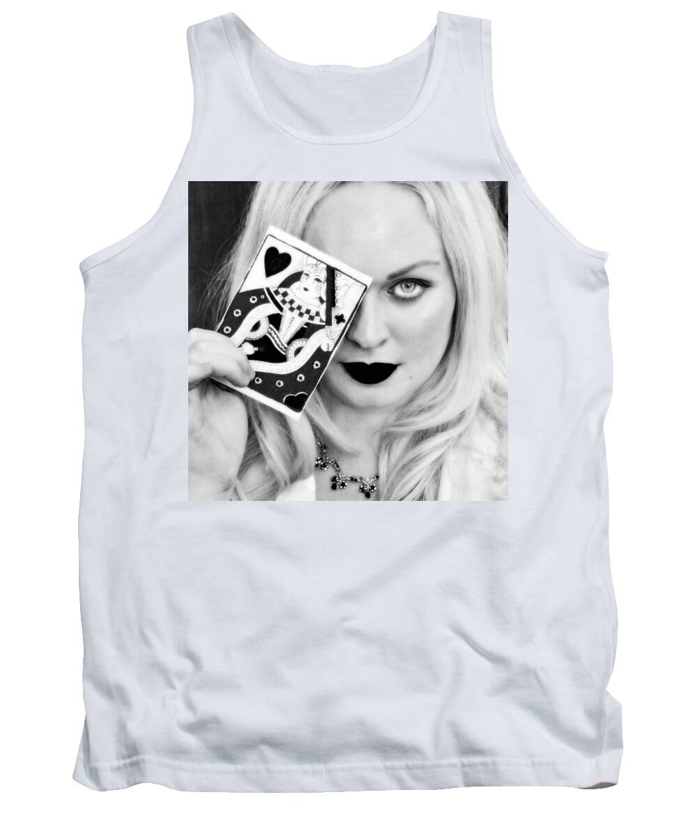 Queen Of Hearts Tank Top featuring the photograph Playing My Card... by Marilyn MacCrakin