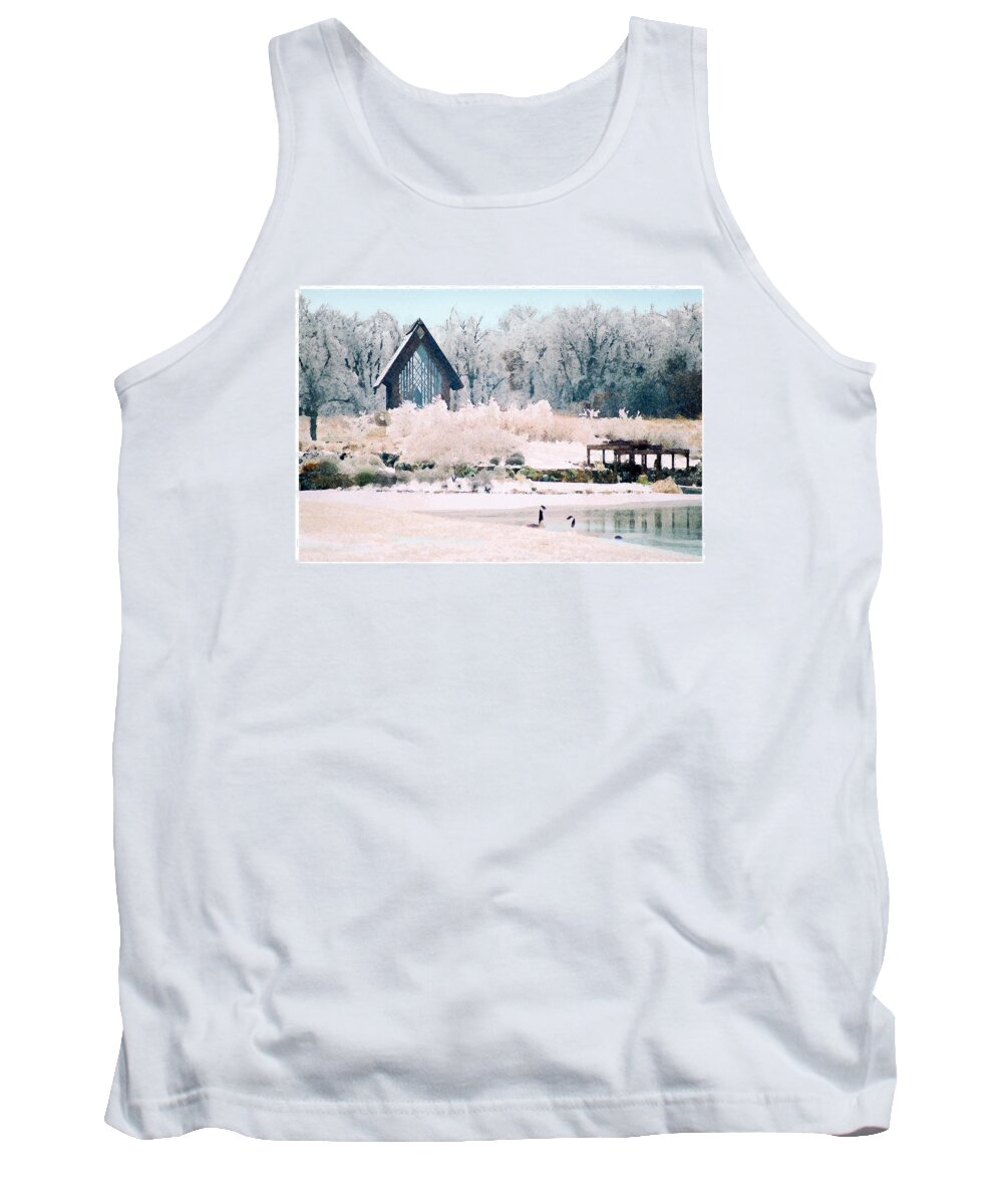Landscape Tank Top featuring the photograph Powell Gardens Chapel by Steve Karol