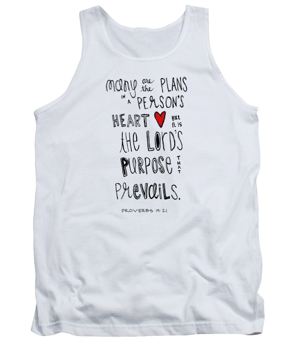 Proverbs Tank Top featuring the drawing Purpose by Nancy Ingersoll
