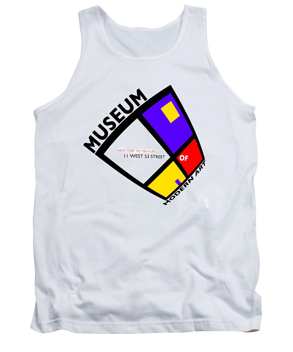 Moma Tank Top featuring the painting Putting On De Stijl by Charles Stuart