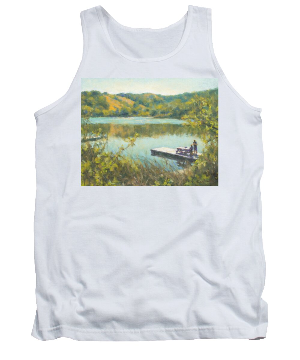 Landscape Tank Top featuring the painting Quality Time by Kerima Swain