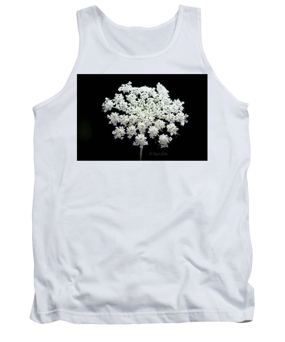 White Tank Top featuring the photograph Queen Anne's Lace by Steph Gabler