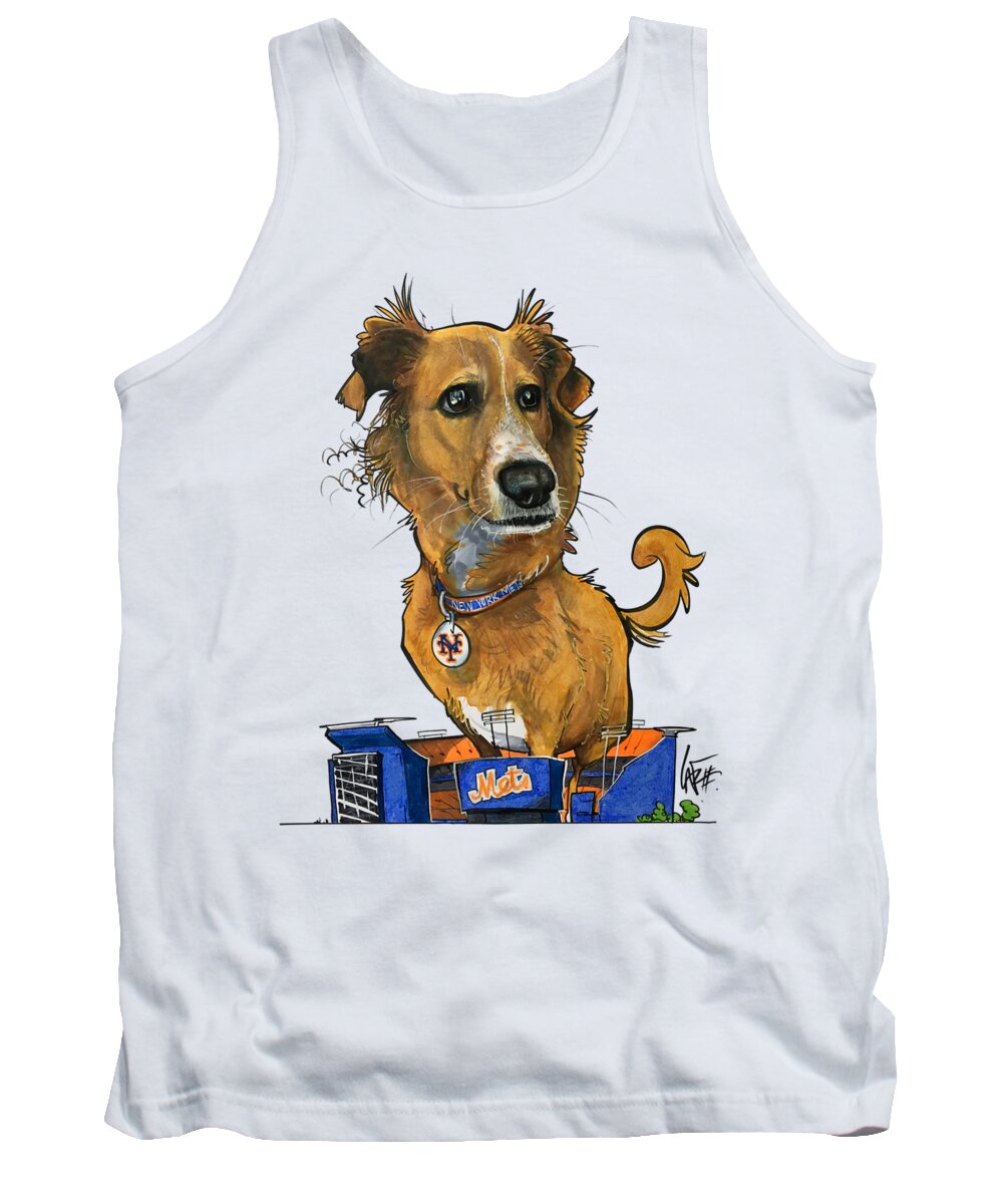Quinones Tank Top featuring the drawing Quinones 3927 by Canine Caricatures By John LaFree