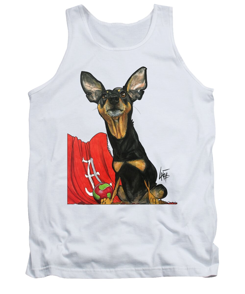 Randolph Tank Top featuring the drawing Randolph 3955 by Canine Caricatures By John LaFree