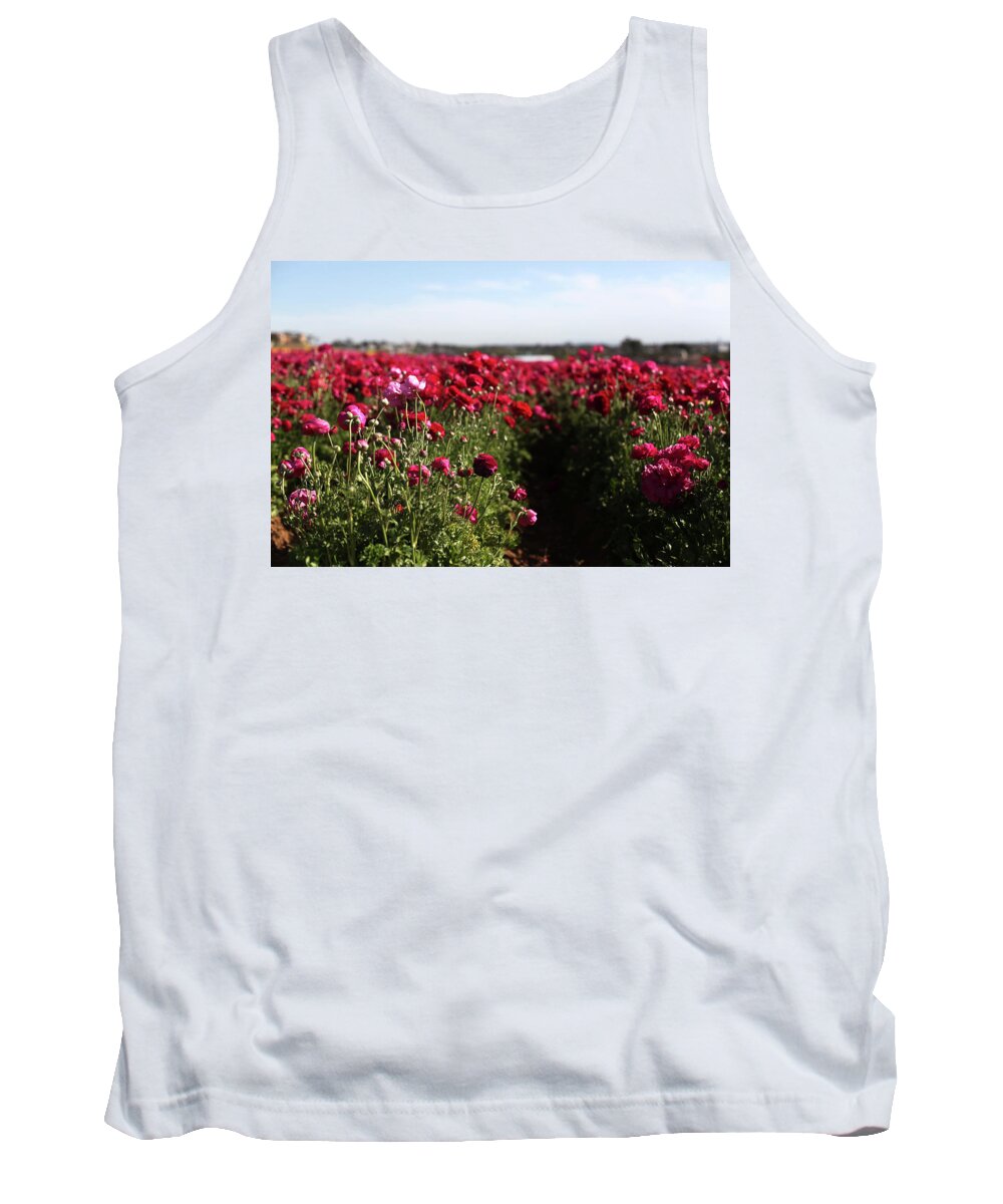 Ranunculus Tank Top featuring the photograph Ranunculus Field by Portraits By NC