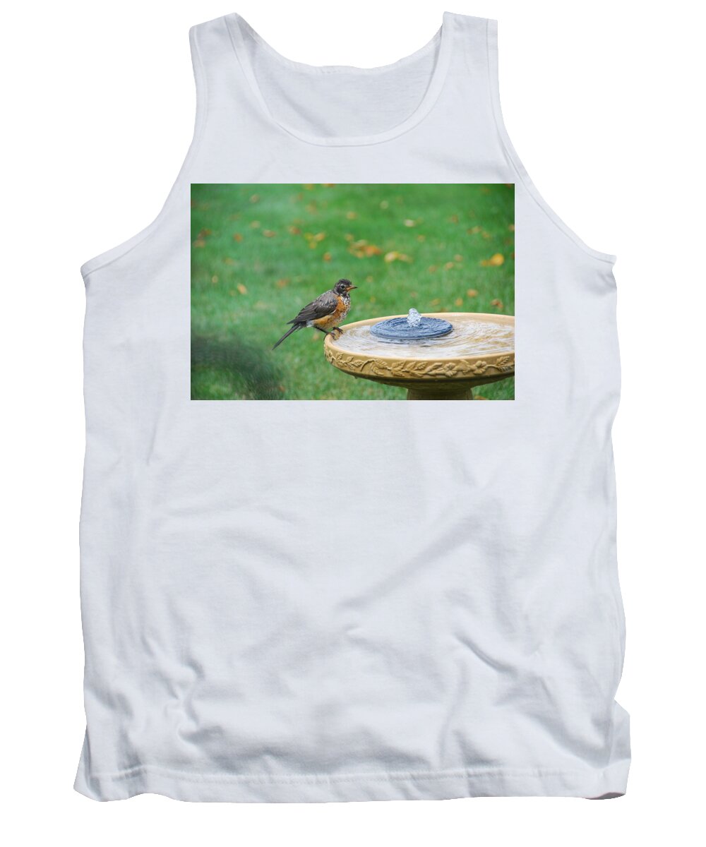Robin Tank Top featuring the photograph Ready to Jump In by Wanda Jesfield