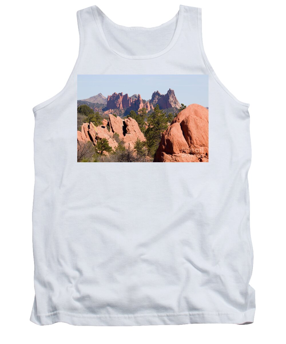 Garden Of The Gods Tank Top featuring the photograph Red Rock Canyon Open Space Park and Garden of the Gods by Steven Krull