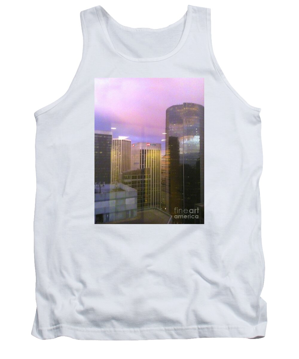 Building Tank Top featuring the photograph Reflections Looking East by Joyce Creswell