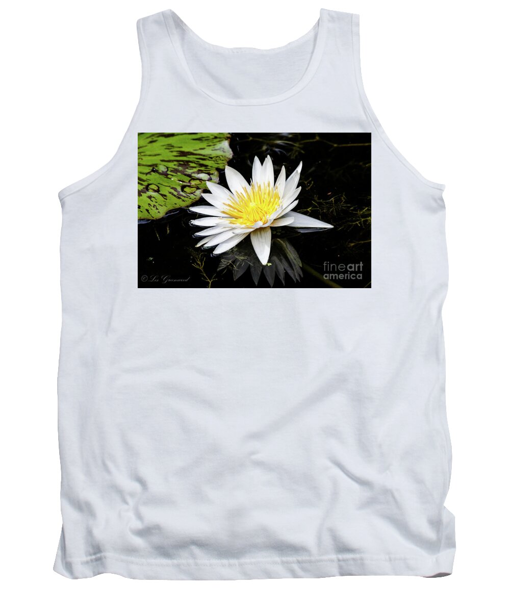Lily Tank Top featuring the photograph Reflective Lily by Les Greenwood