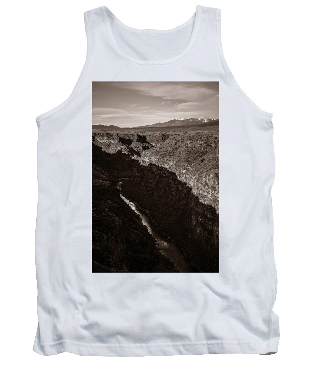 Sangre De Cristo Tank Top featuring the photograph Rio Grande River Taos by Marilyn Hunt
