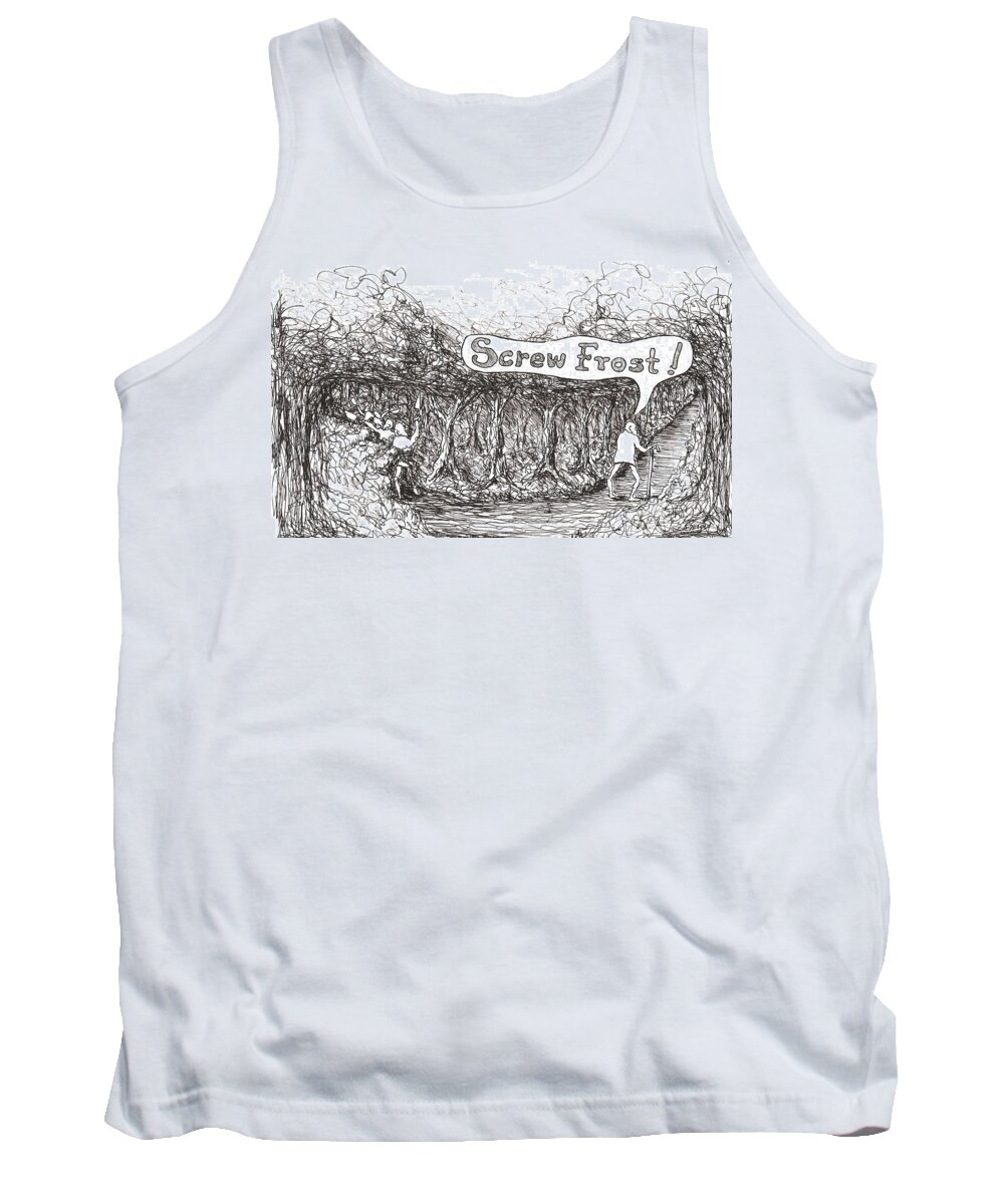 Old Tank Top featuring the drawing Road More Travelled by R Allen Swezey