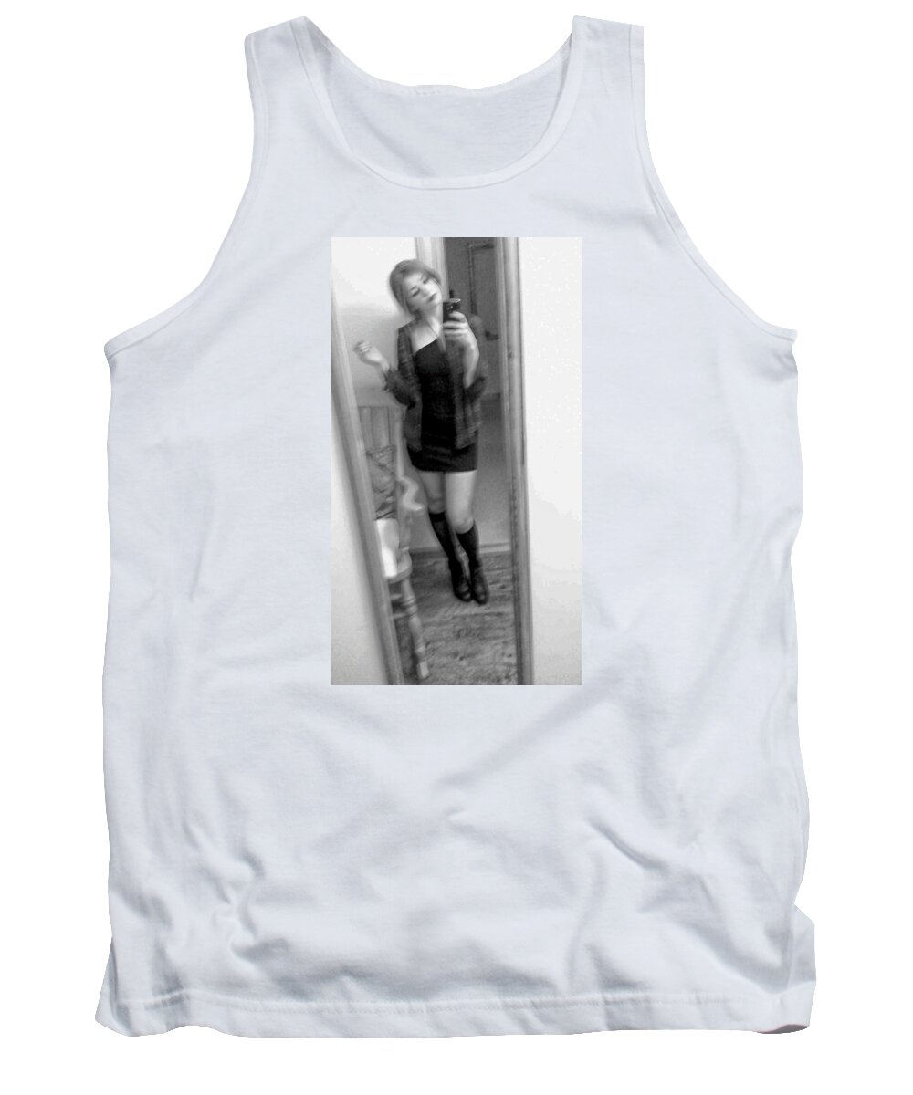 Girl Tank Top featuring the photograph Rock Chic by Lucy Simpson