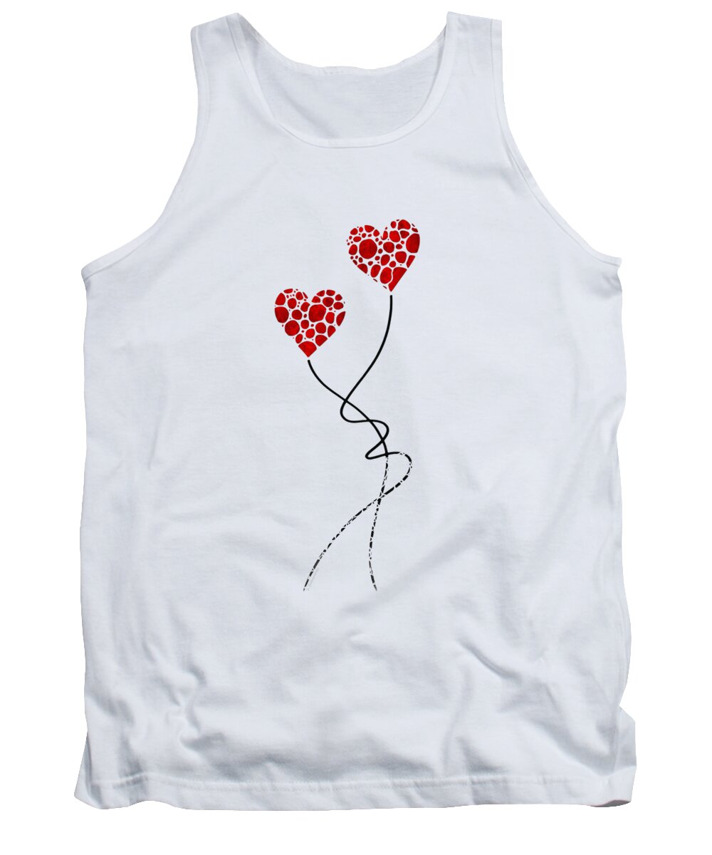 Love Tank Top featuring the painting Romantic Art - You Are The One - Sharon Cummings by Sharon Cummings