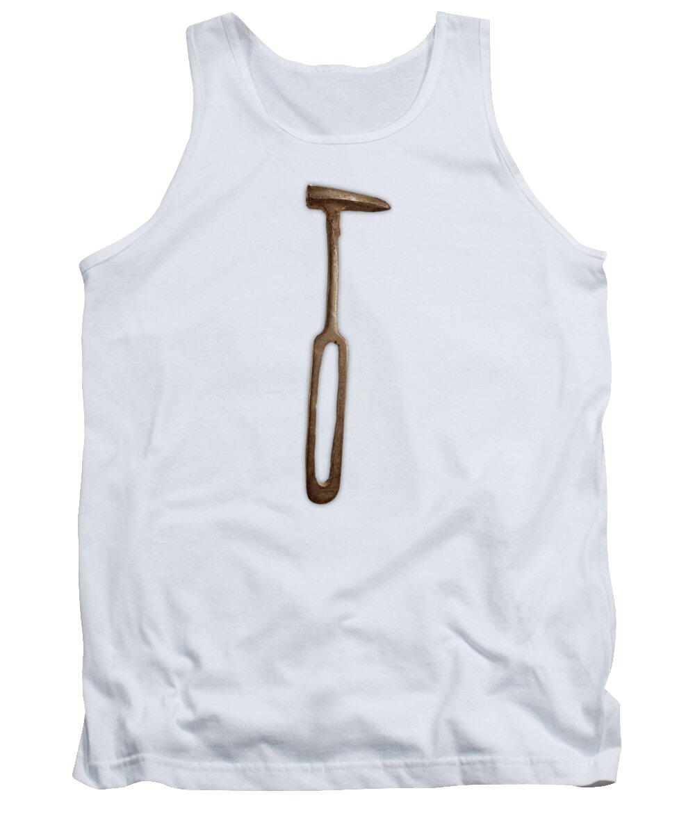 Antique Tank Top featuring the photograph Rustic Hammer on Color Paper by YoPedro