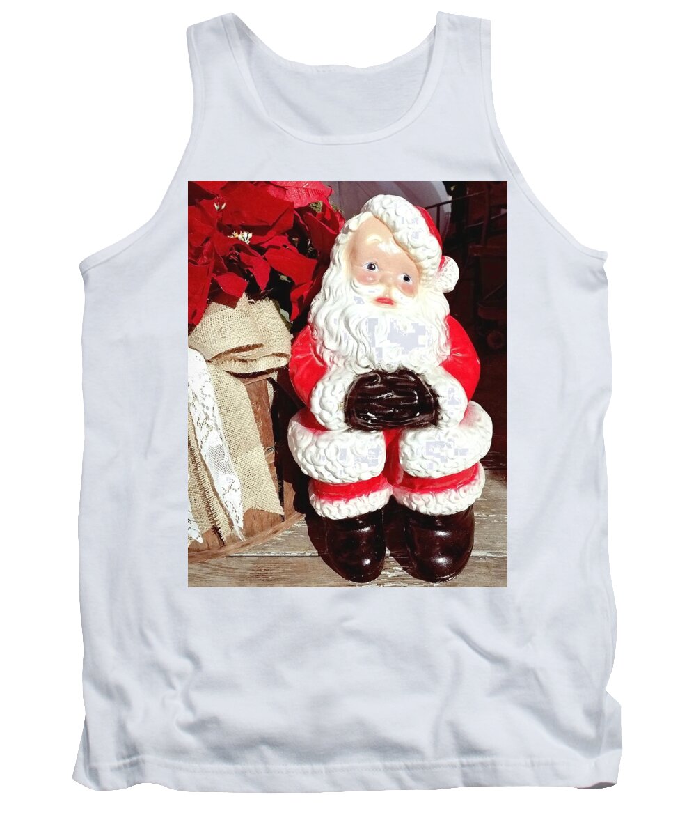 Christmas Tank Top featuring the photograph Santa by Steph Gabler
