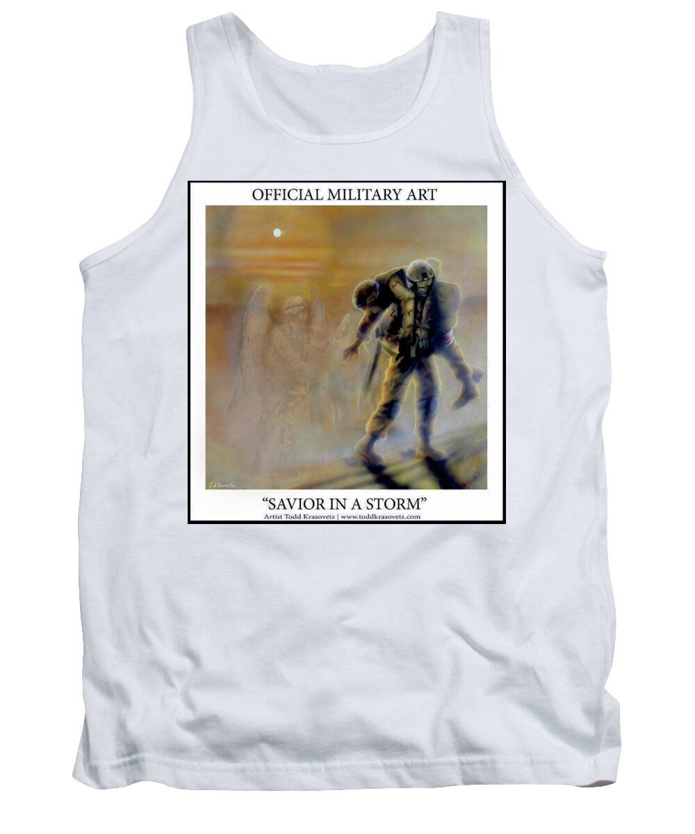 Military Art Tank Top featuring the photograph Savior in a Storm by Todd Krasovetz