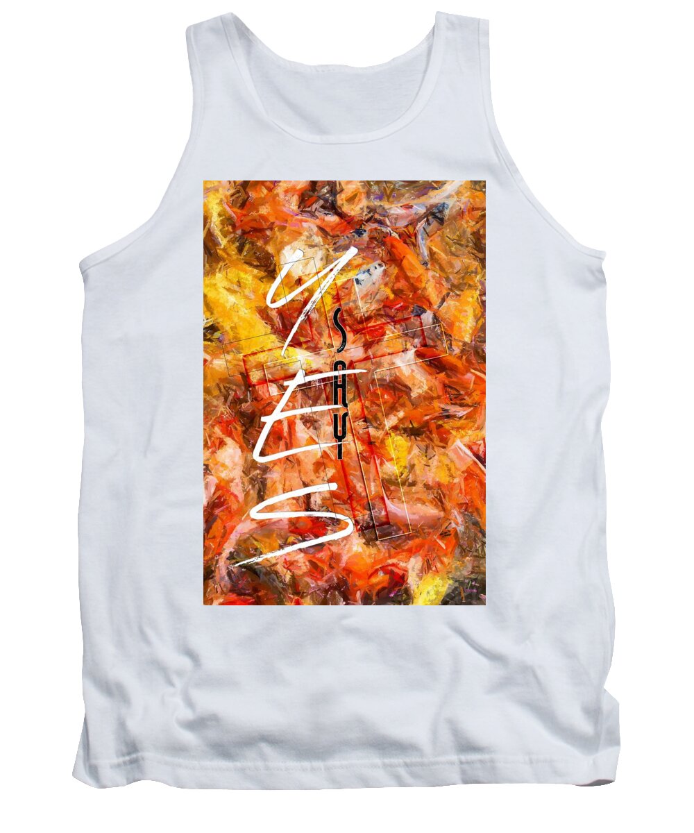 Jesus Tank Top featuring the digital art Say by Payet Emmanuel