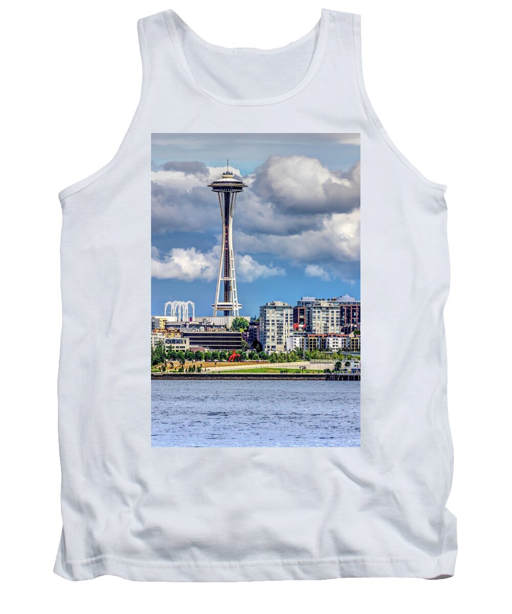 Seattle Tank Top featuring the photograph Seattle Space Needle HDR by Rob Green