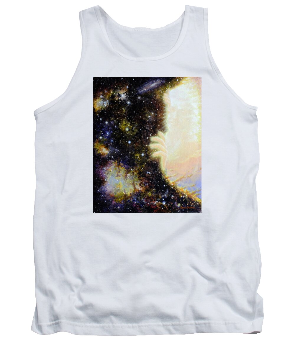 God Tank Top featuring the painting Seeing Beyond by Graham Braddock