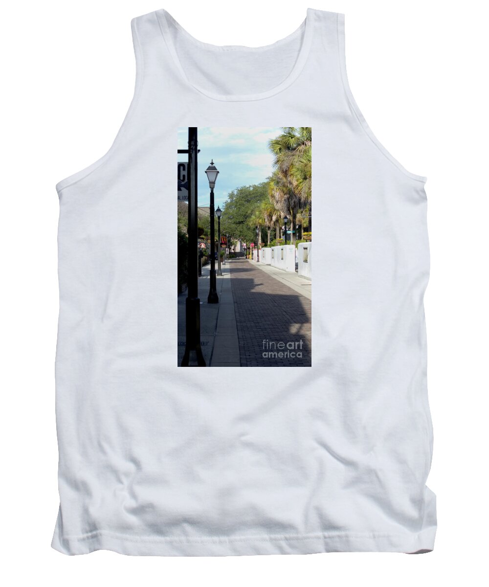 Hypolita Tank Top featuring the photograph Shady Hypolita Street by Ules Barnwell