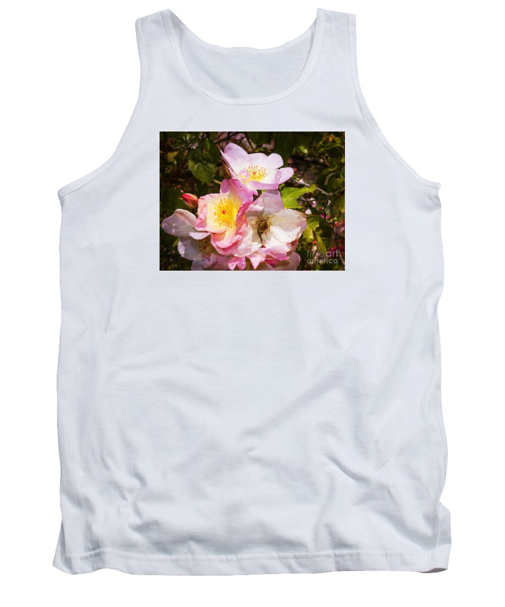 Rose Tank Top featuring the photograph Shakespeares Summer Roses by Brenda Kean