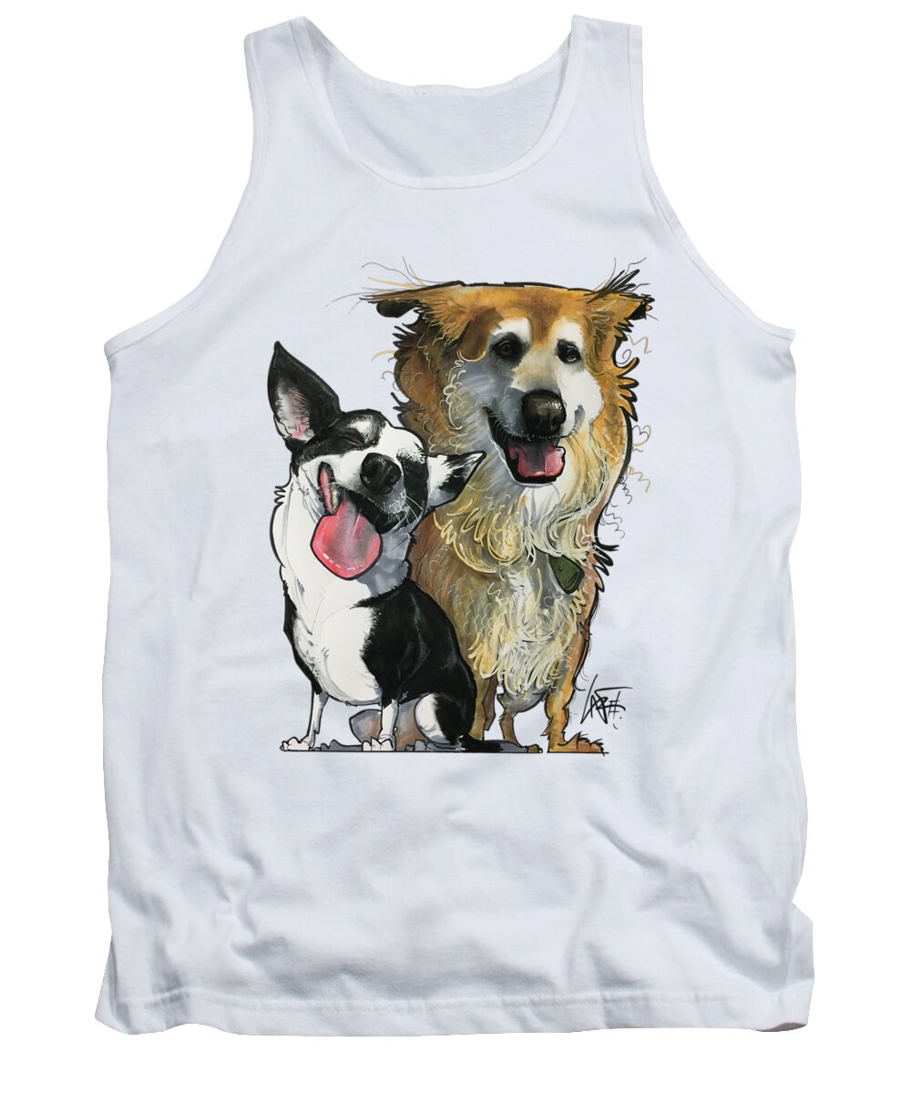  Tank Top featuring the drawing Shere 3903 by Canine Caricatures By John LaFree