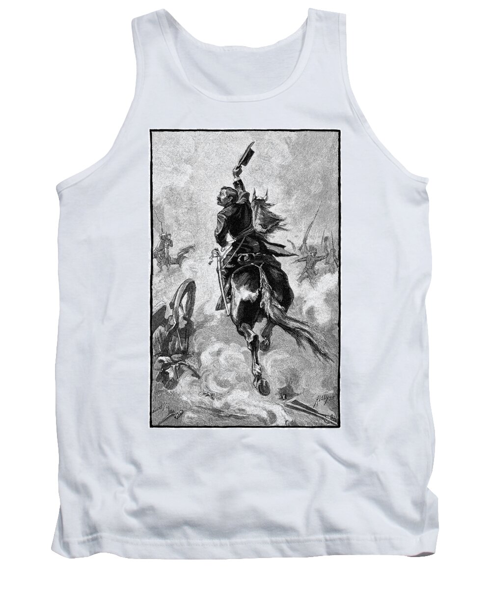 Sheridan's Ride Tank Top featuring the photograph Sheridan's Ride from 1880 Book Illustration by Phil Cardamone