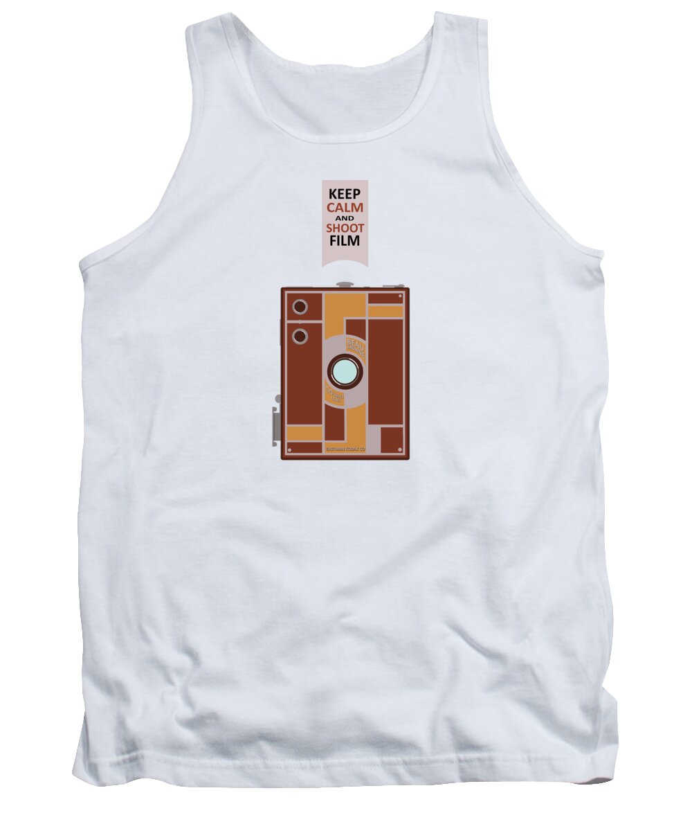 Camera Tank Top featuring the digital art Shoot Film by Mal Bray