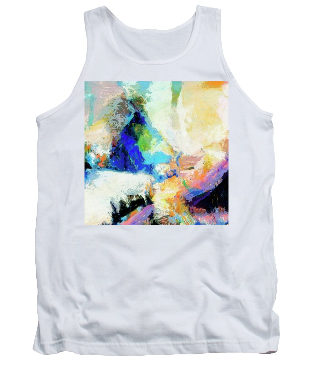 Abstract Tank Top featuring the painting Shuttle by Dominic Piperata