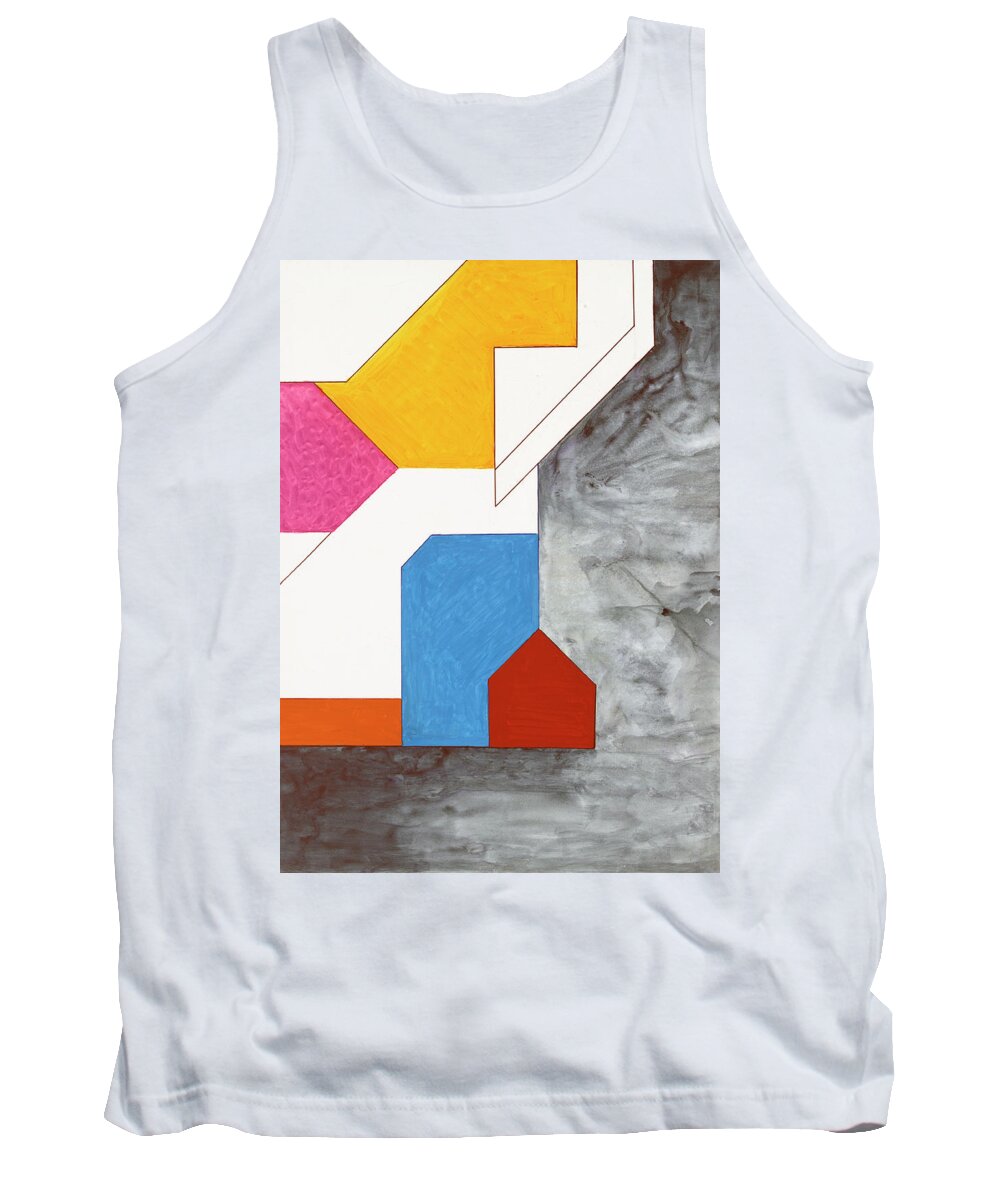 Abstract Tank Top featuring the painting Sinfonia del Universo - Part 3 by Willy Wiedmann
