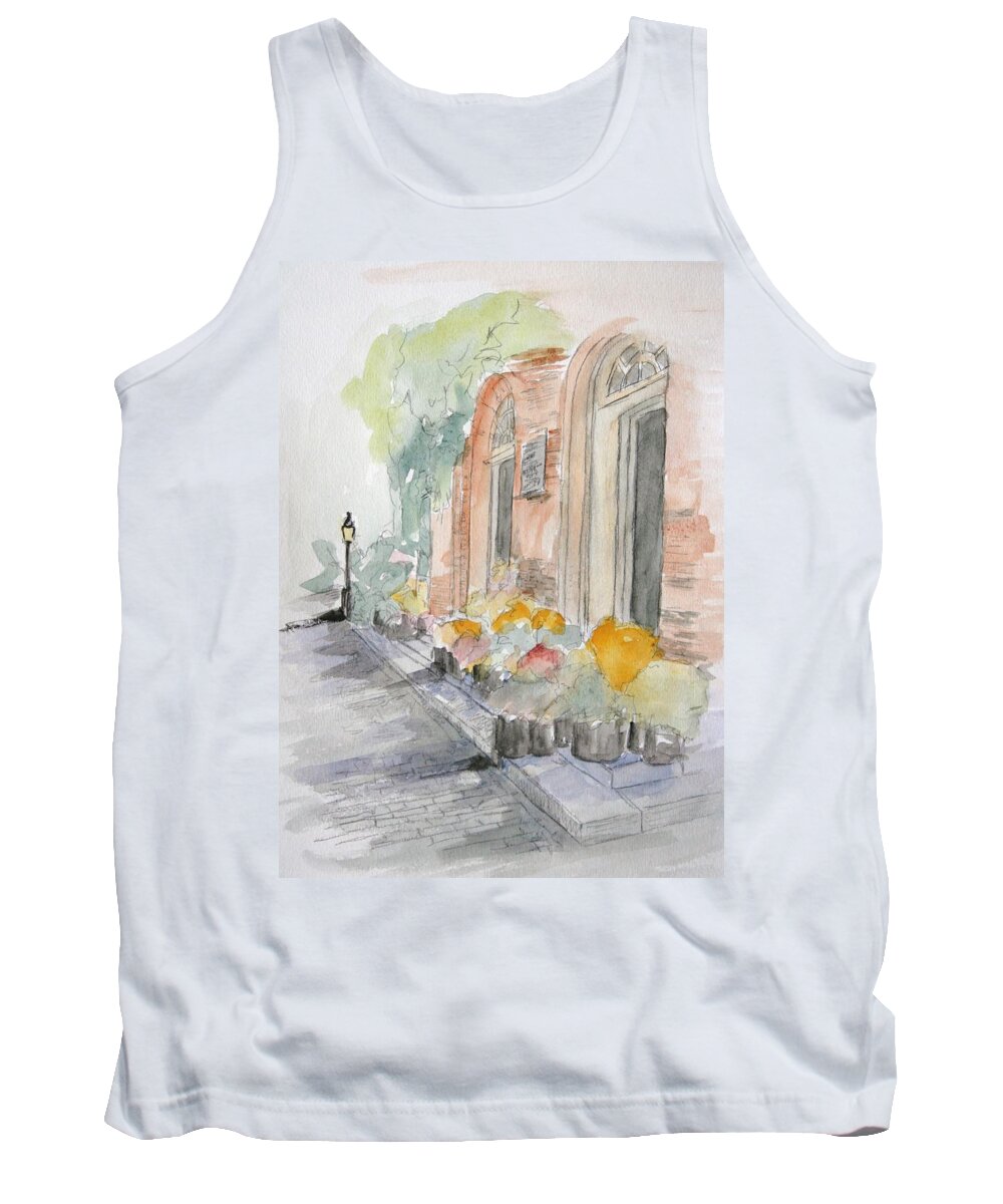 Boston Ms Tank Top featuring the painting Sites of Boston by Julie Lueders 
