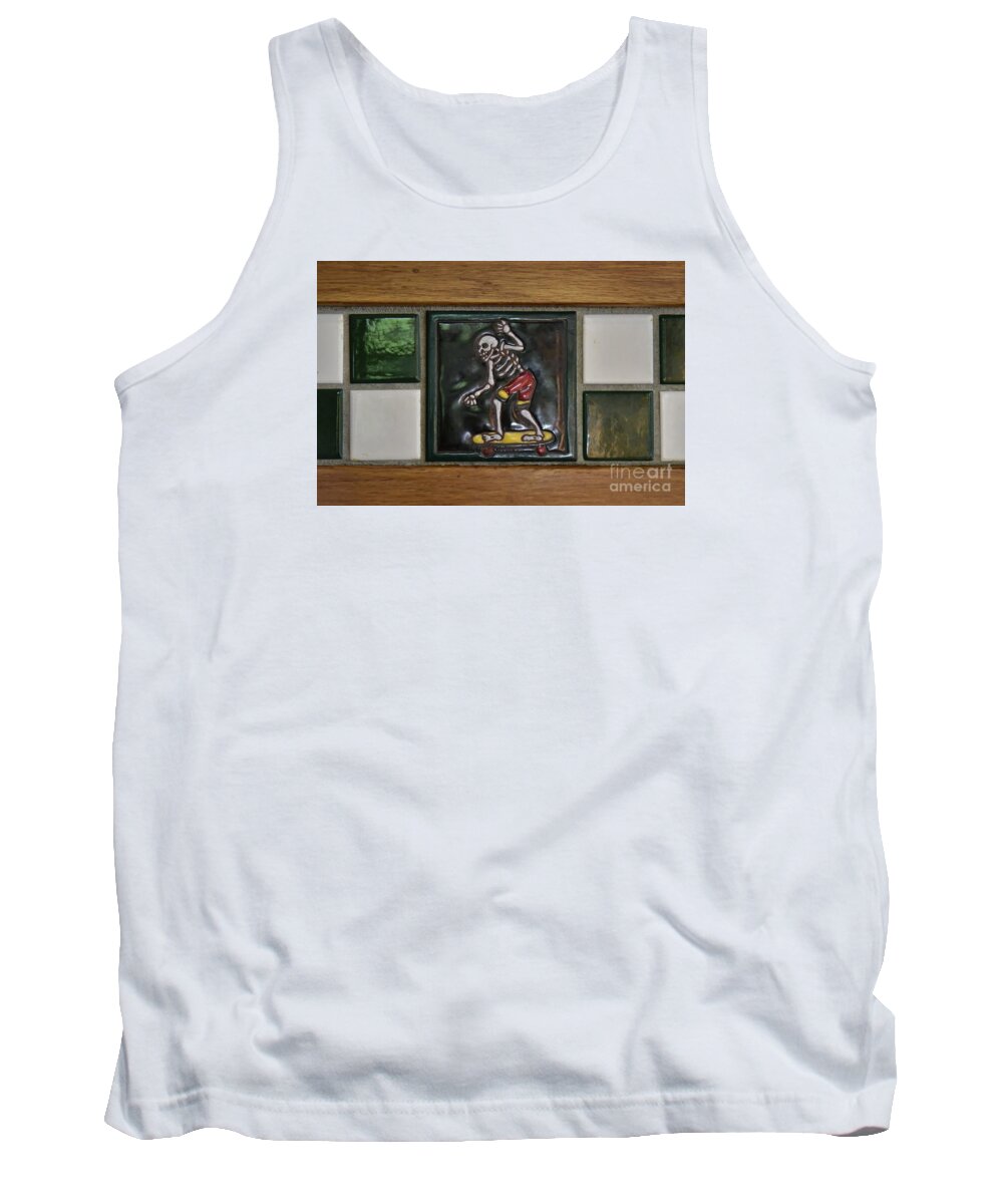 Colorado Tank Top featuring the photograph Skeleton on Wheels by Tracy Rice Frame Of Mind