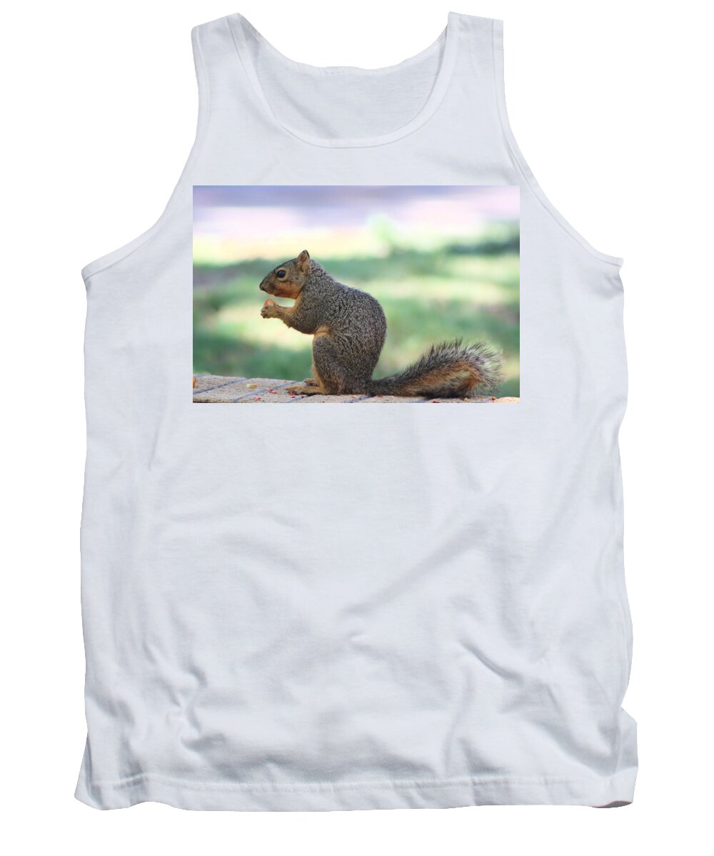 Squirrel Tank Top featuring the photograph Snack Time by Colleen Cornelius