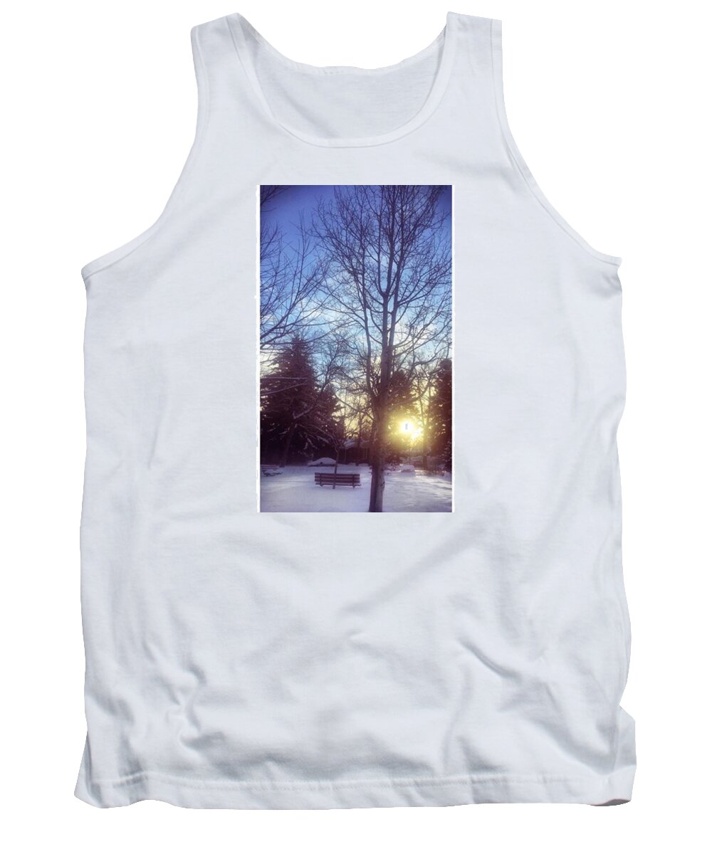 Enlight Tank Top featuring the photograph Snowy Morning #winterwonderland by Briana Bell
