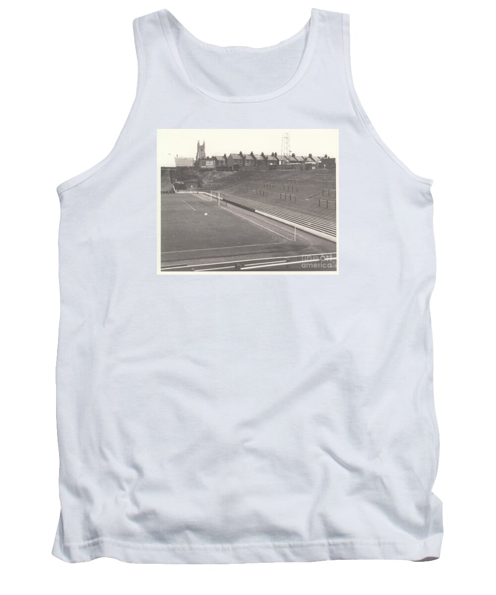  Tank Top featuring the photograph Southend United - Roots Hall - South End Terrace 1 - BW - 1960s by Legendary Football Grounds