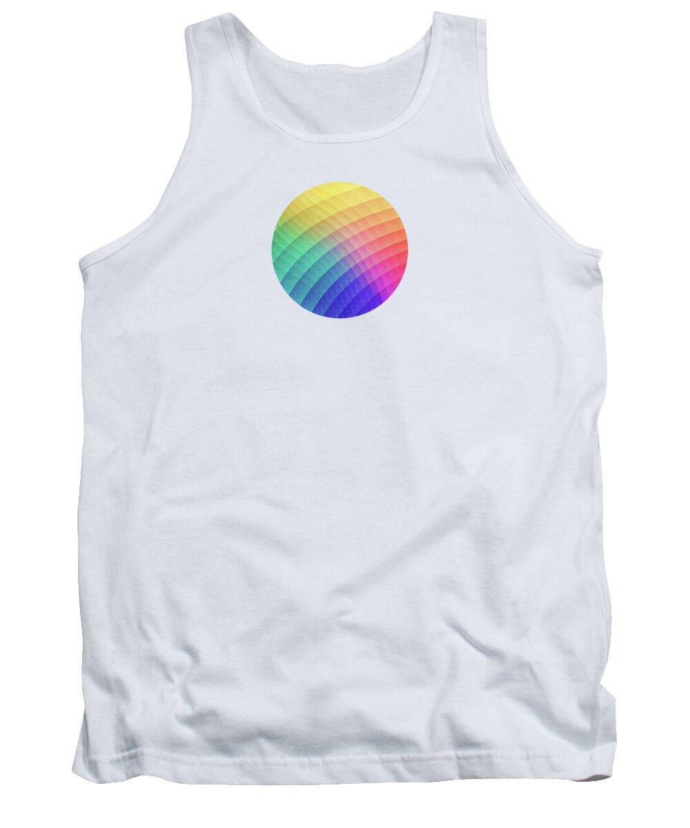 Fruity Tank Top featuring the digital art Spectrum Bomb Fruity Fresh HDR Rainbow Colorful Experimental Pattern by Philipp Rietz